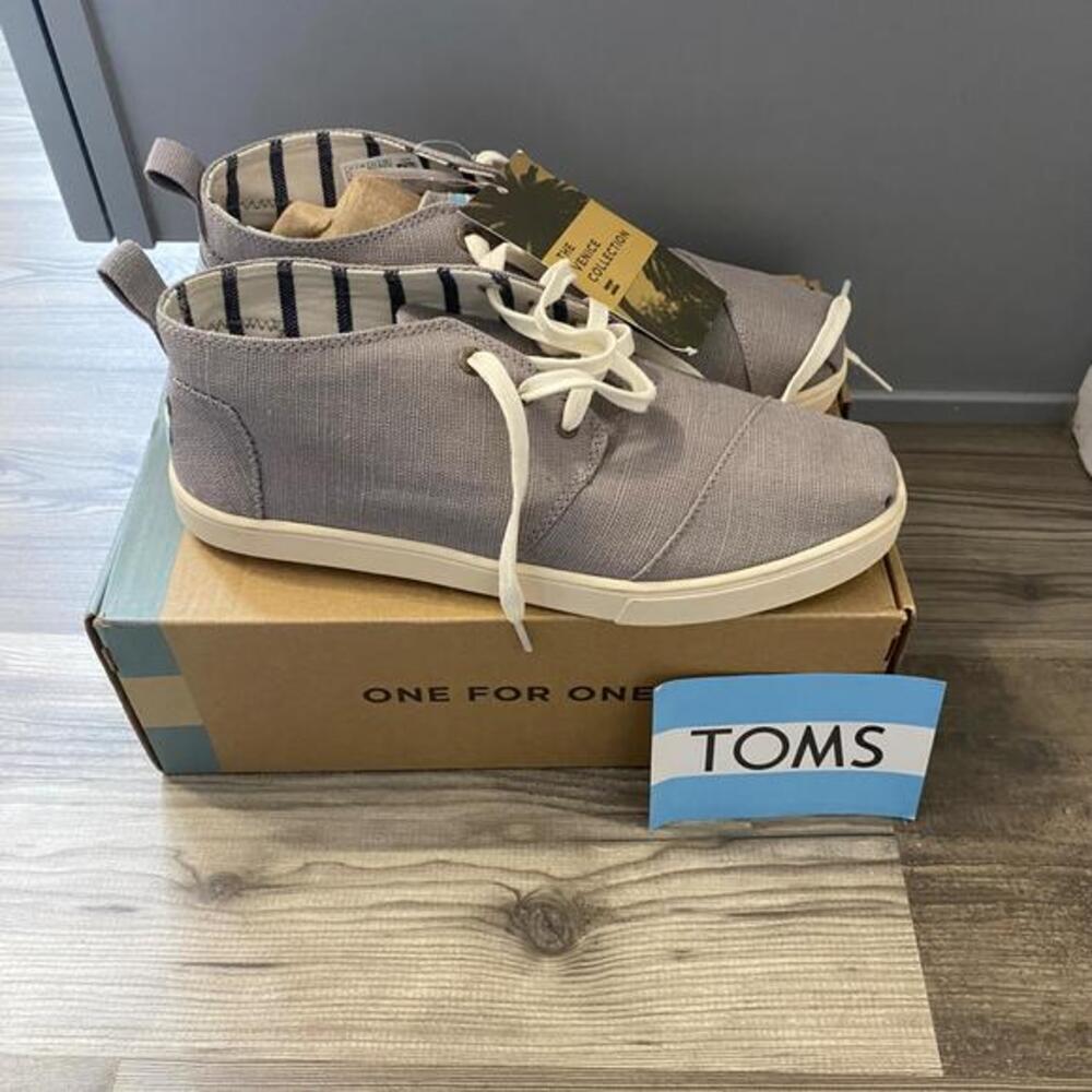 Toms Size 9.5 Comfort Shoes Women's Bota Morning Canvas Shoes Gray